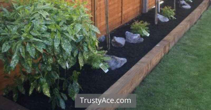 Landscape Border Ideas with Vertical Railway Sleepers