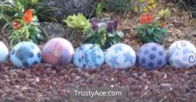 Bowling Ball Landscape Border Ideas