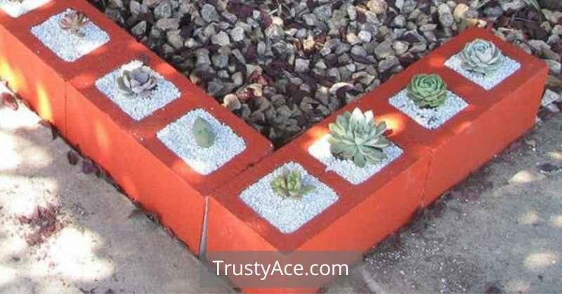 Cinder Block Edging Landscape Border Ideas