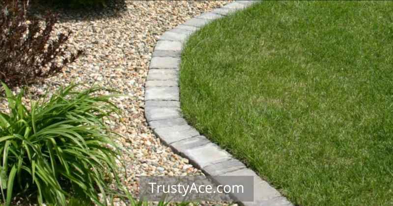 Grass Landscape Border Ideas With Edging With Pavers