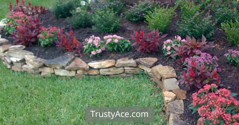 Stone Edging Flagstone Landscape Border Ideas