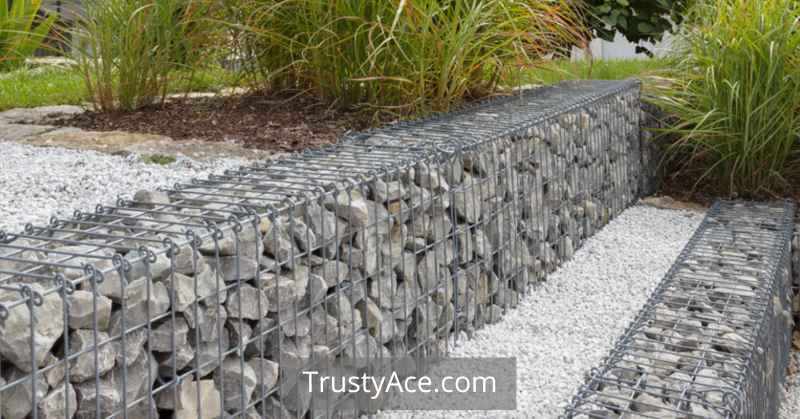 Landscape Border Ideas For Gardens with Gabion Edging