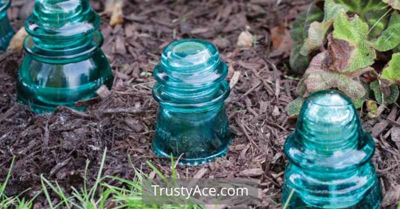 Ideas For Landscaping Borders With Glass Insulator Borders