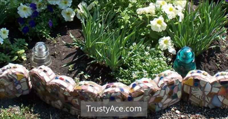 Mosaic Edging Garden Landscape Border Ideas