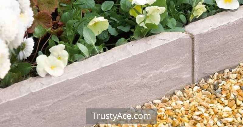 Landscape Border Ideas Around House With Natural Stone Edging