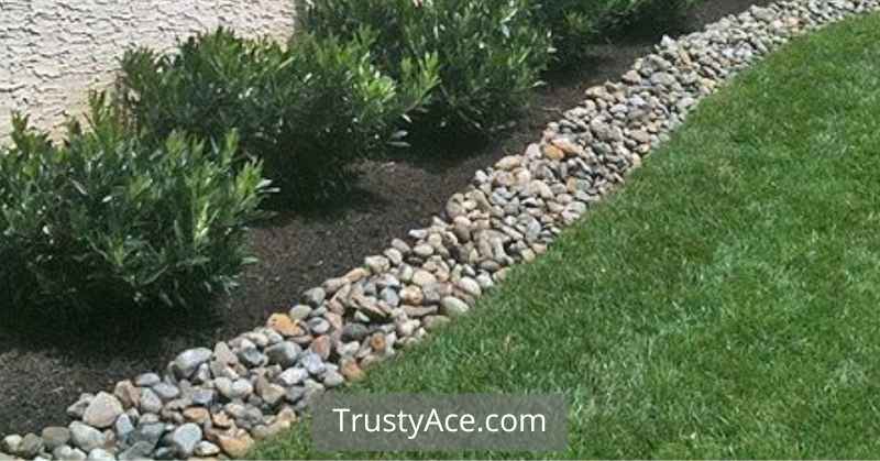 Landscape Border Ideas With Pebble Stone Border