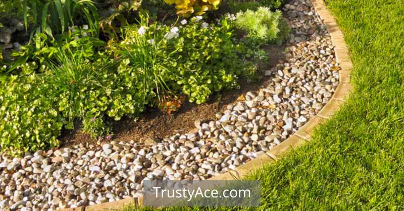 Landscape Border Ideas With Stone And Pebble Stone