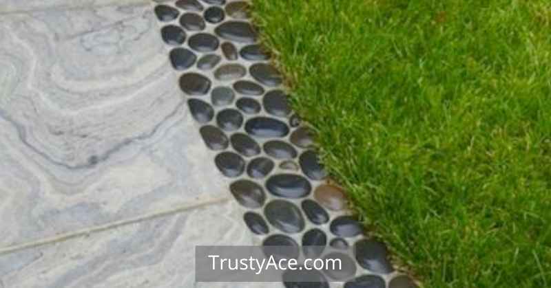 Pebble Stone Edging And Pebble Stone Landscape Border Ideas