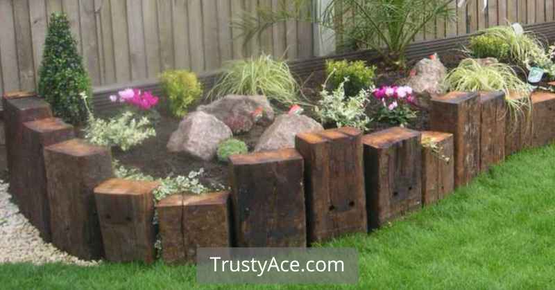 Landscape Border Ideas With Railway Sleepers