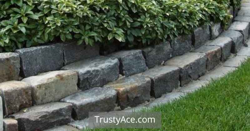 Rectangular Stones Edging Landscape Border Ideas