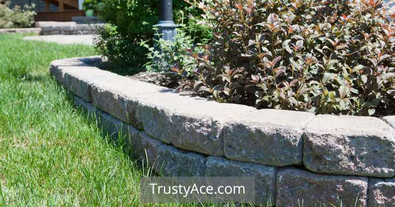 Rectangular Stones Edging Landscape Border Ideas