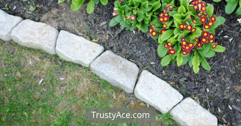 Landscape Border Ideas With Rectangular Stones Edging