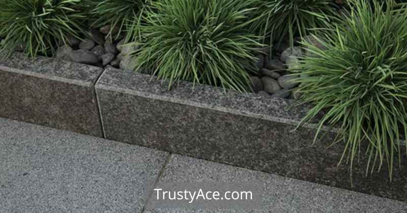 Rectangular Stones Edging Landscape Border Ideas