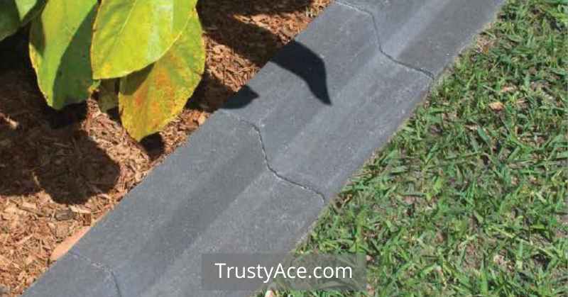 Landscape Border Ideas With Rectangular Stones Edging