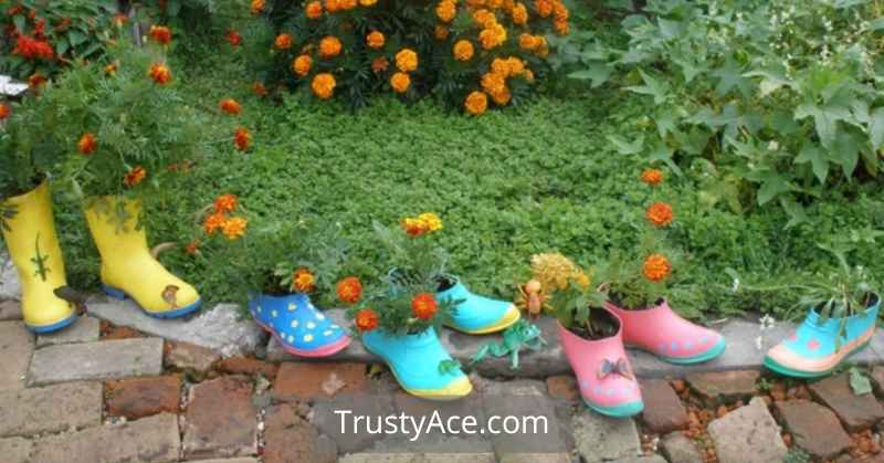 Cheap Landscape Border Ideas With Recycled Shoe Edging