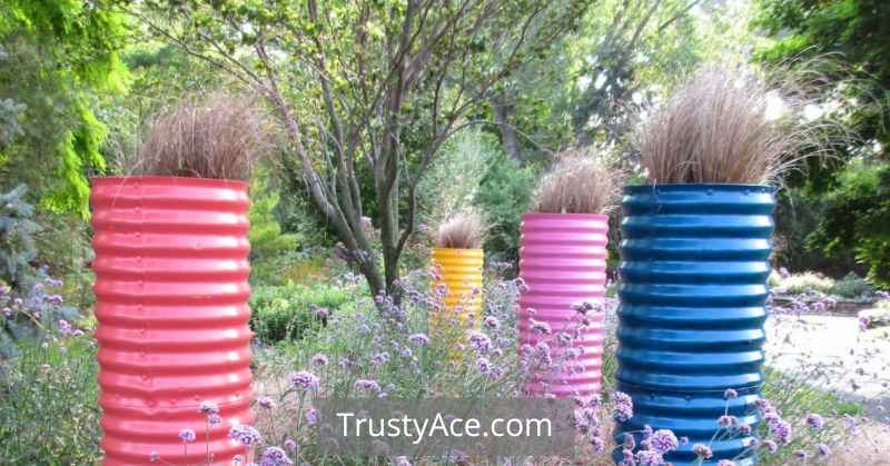 Landscape Border Ideas With Recycled Tin Cans Edging