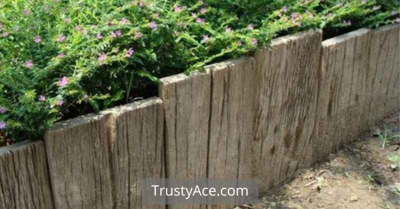 Wood Landscape Border Ideas With Recycled Wood Border