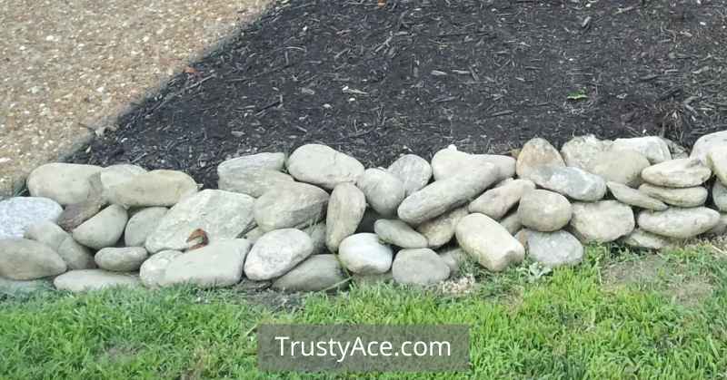 River Stone Edging Landscape Border Ideas