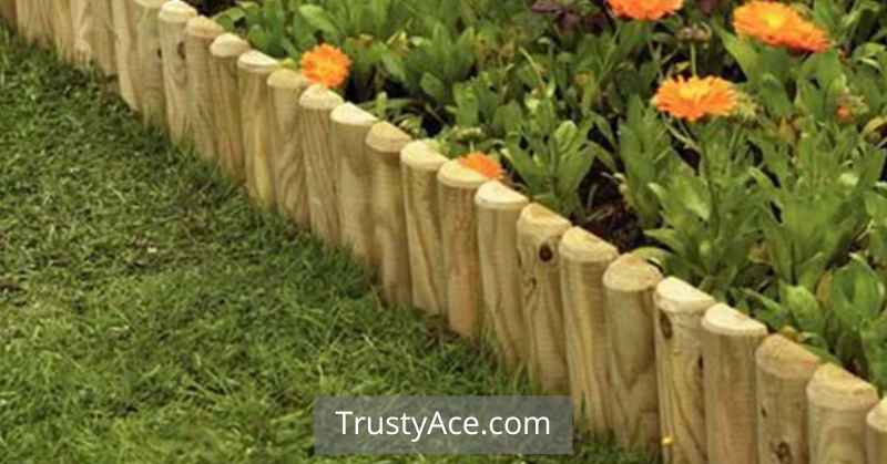 Round Wooden Logs Landscape Border Ideas