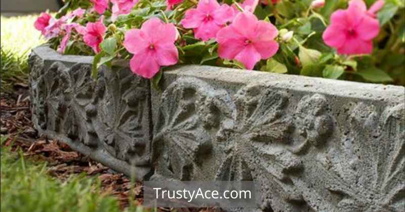 Landscape Border Ideas Using Concrete For Stamped Concrete Border