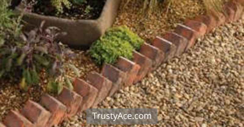 Landscape Border Ideas Tilted Brick