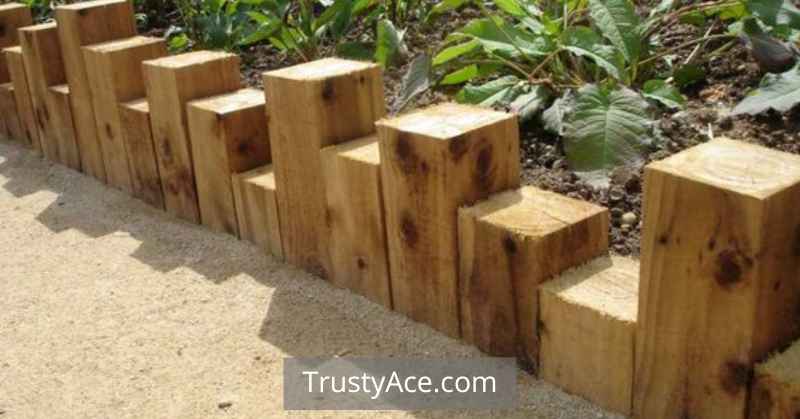 Timber Block Edging Timber Landscape Border Ideas