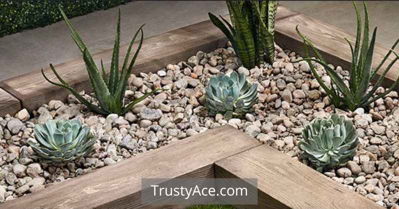 Vertical Railway Sleeper Edging For Landscape Border Ideas