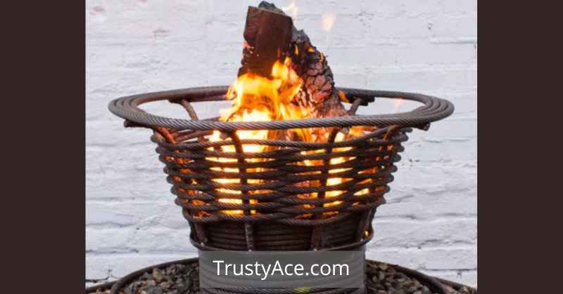 Recycled Iron Cable Backyard Outdoor Fire Pit Ideas