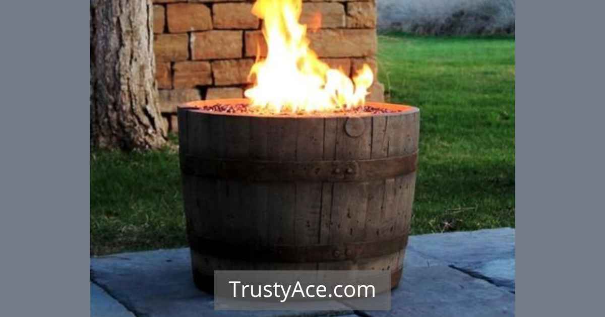 Backyard Outdoor Fire Pit Ideas With Recycled Whiskey Barrel