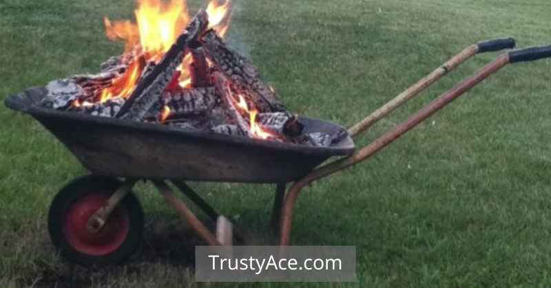 Outdoor Fire Pit Ideas With Wheelbarrow