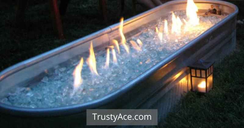 Backyard Outdoor Fire Pit Ideas Using Recycled Stock Tank And Horse Trough