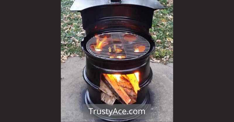 Recycled Rims Outdoor Fire Pit Ideas