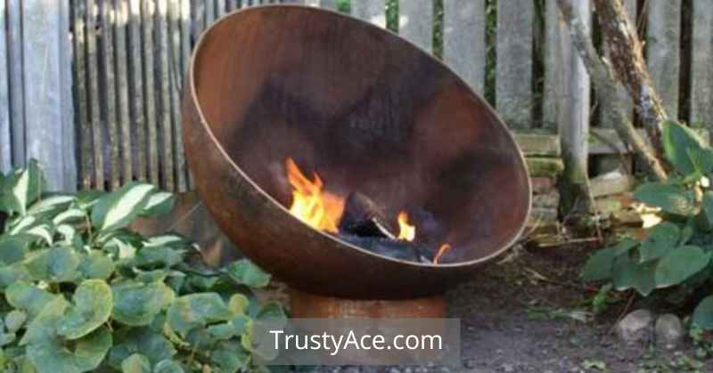 Half Globe Backyard Outdoor Fire Pit Ideas