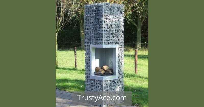 Backyard Outdoor Fire Pit Ideas With Gabion