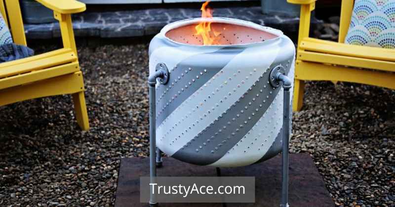 Recycled Washing Machine Drum Small Backyard Outdoor Fire Pit Ideas