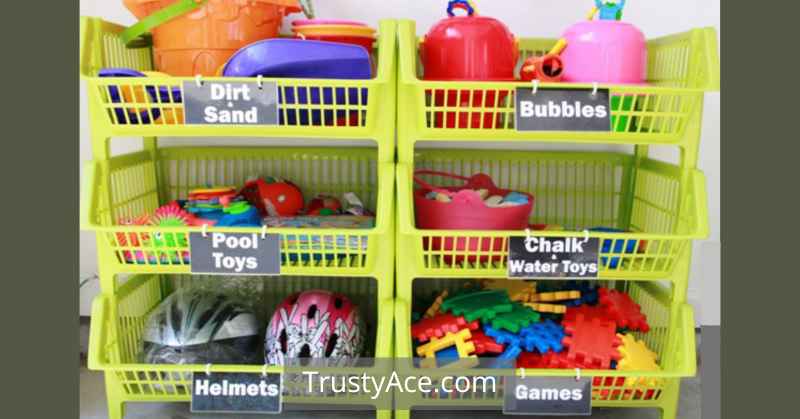 Organizing Concepts For Kids: Garage Toys + Free Printable - Cheap Toy Storage Ideas