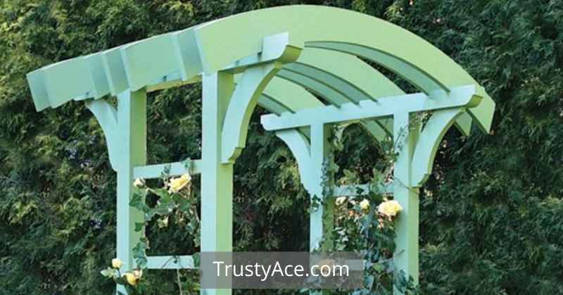 Rebar Arbor Backyard Walkway Ideas