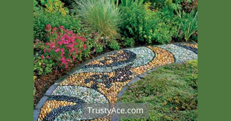 Mosaic Colourful Backyard Walkway Ideas