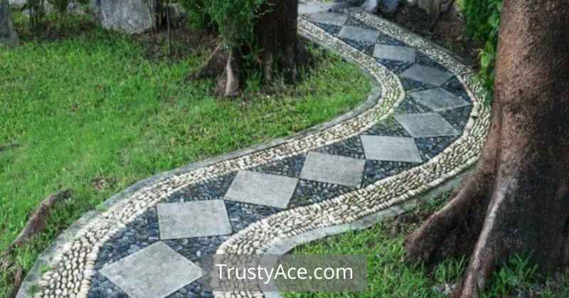 Mosaic Colourful Walkway Ideas Backyard