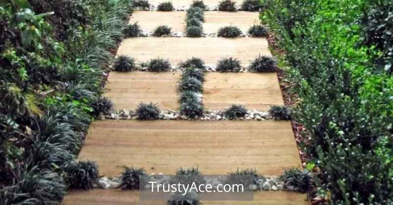 Walkway Ideas Stone And Wood Garden