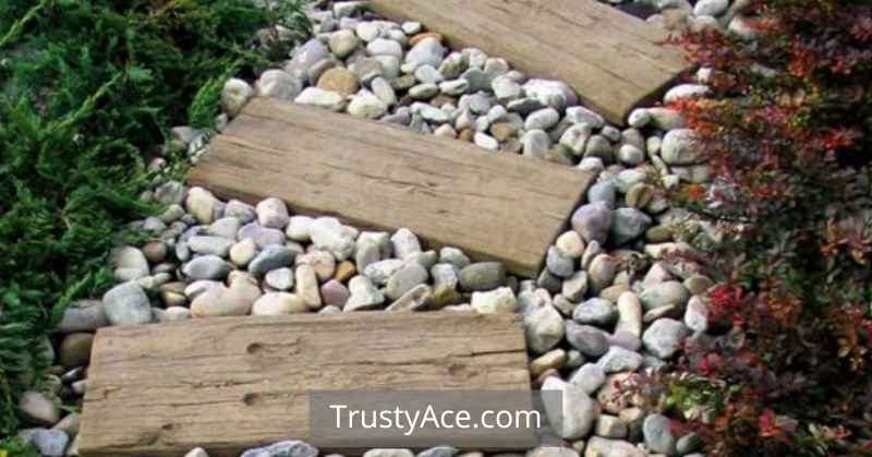 Wooden Walkway Ideas With Stone