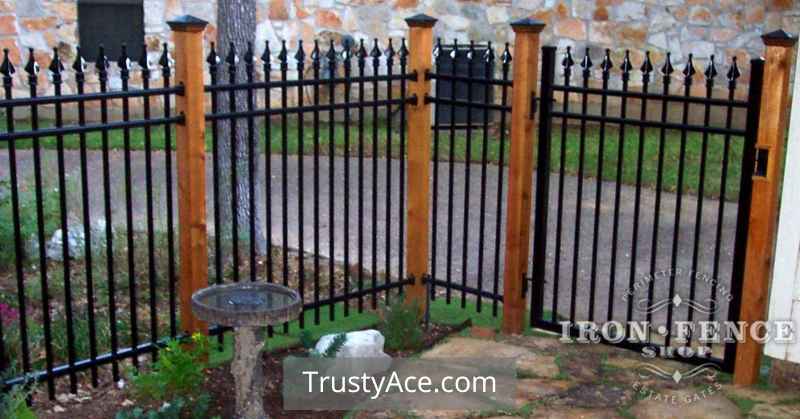 Aluminium Fence With Wood Post Ideas