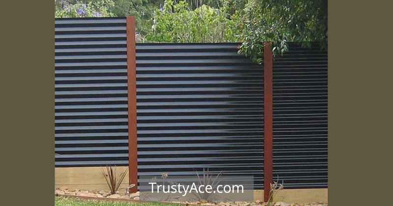 Wood And Corrugated Metal Fence Ideas