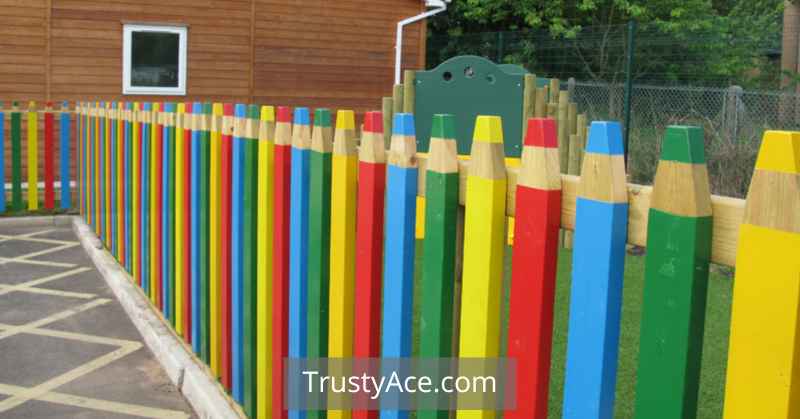 Crayon Pencil Wood Fence Ideas