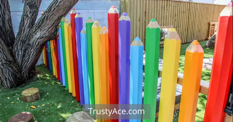 Wood Fence Ideas Crayon Pencil