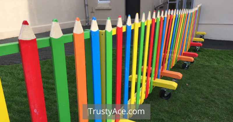 Wood Fence Ideas And Crayon Pencil