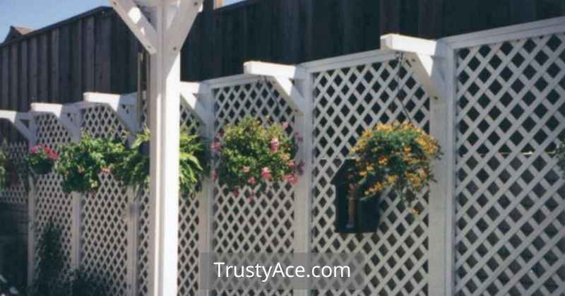 Wood Fence Ideas Diagonal Checkered Lattice