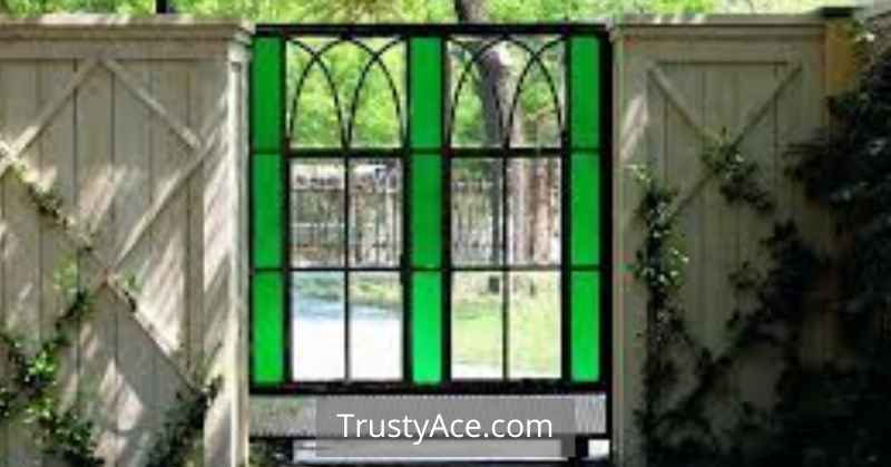 Wood Fence Ideas With Stained Glass