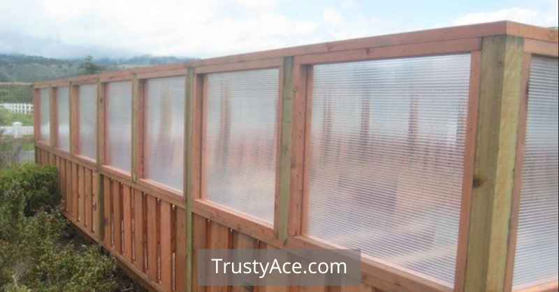 Wood Fence Ideas Frosted Glass