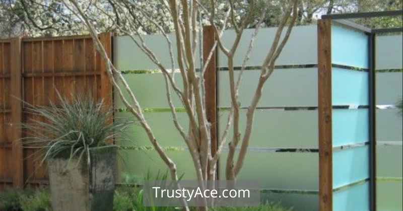 Wood Fence Ideas With Frosted Glass